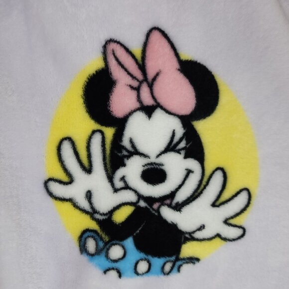 Disney Minnie Mouse Plush Blanket Twin 60" X 90" Soft Polyester Lavender Backgro - Picture 13 of 15